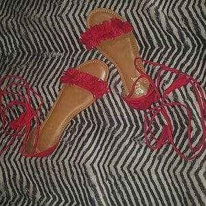 Red sandals